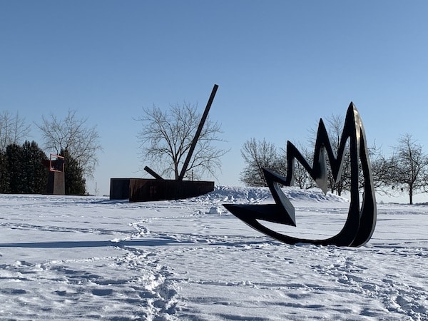 Sculpture du parc Rene Levesque oeuvres dart de Gilles Boisvert Pierre Leblanc et de Jean Pierre Morin LM Le Québec